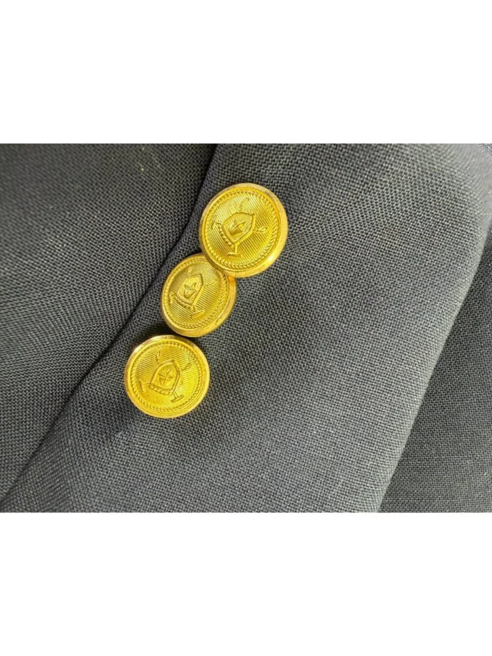 VTG Polo Ralph Lauren University Club Blazer Mens 44R Wool Navy Gold Button USA